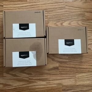 Amazon Basics Victorial Door Lever, Passage, Matte Black 3 pack